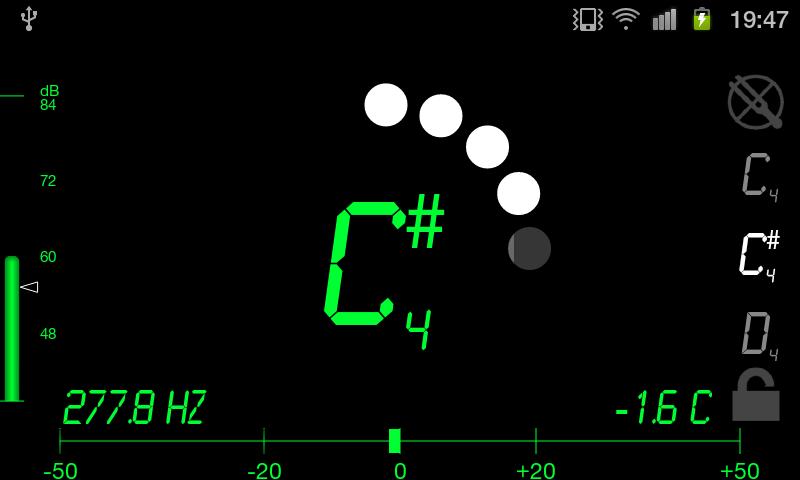Gstrings tuner - лучший гитарный тюнер для android.